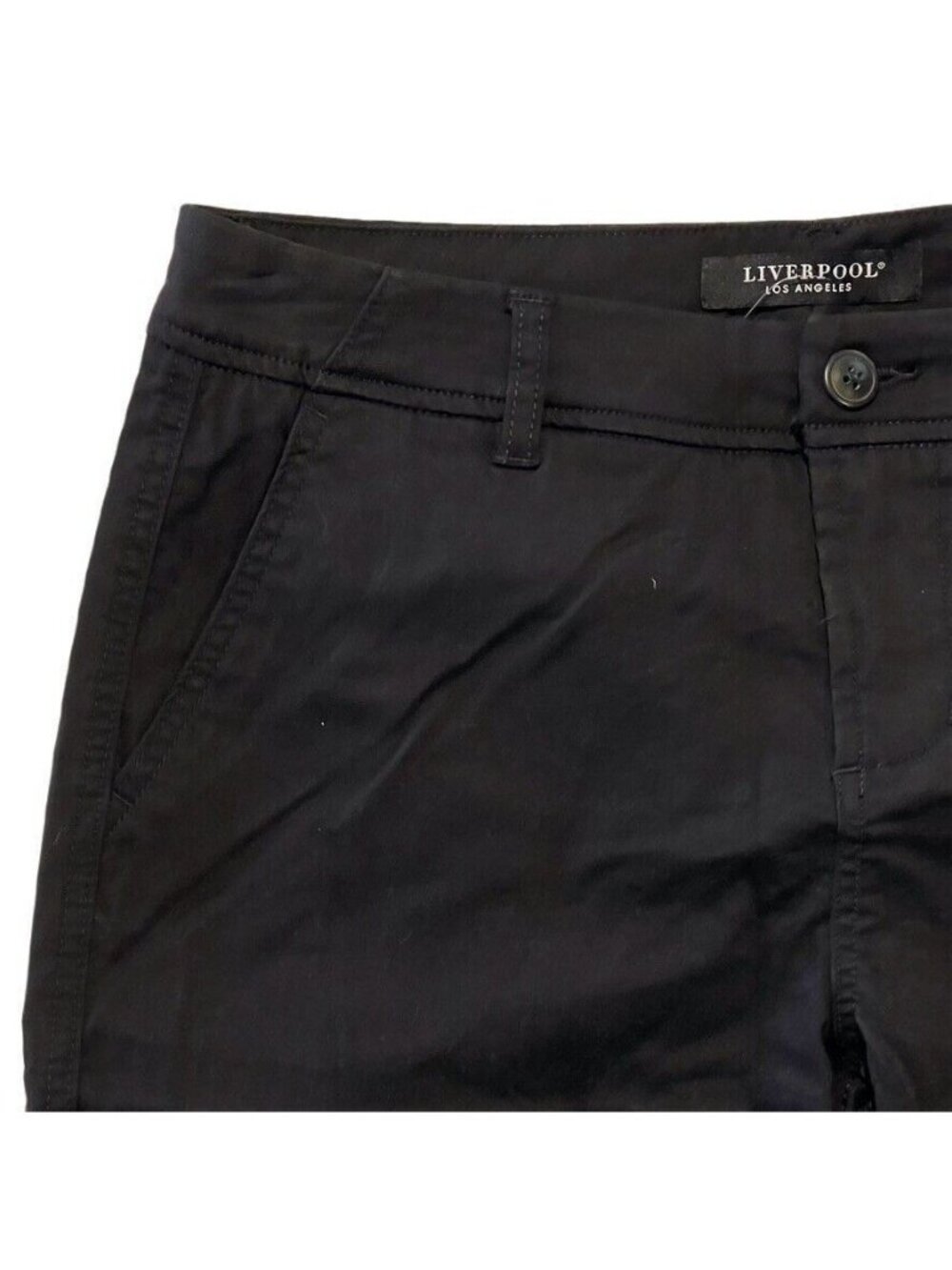 Liverpool Los Angeles Womens Black Stretch Bermuda Shorts With Tags - Picture 6 of 10